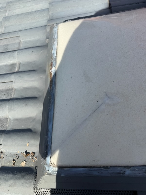 Skylight replacement & gutter overflow – after
